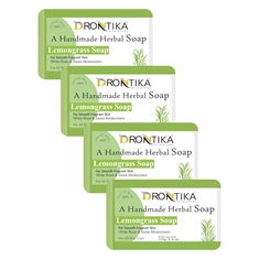 Natural Lemon Grass Handmade Herbal Soap (Pack of 4)